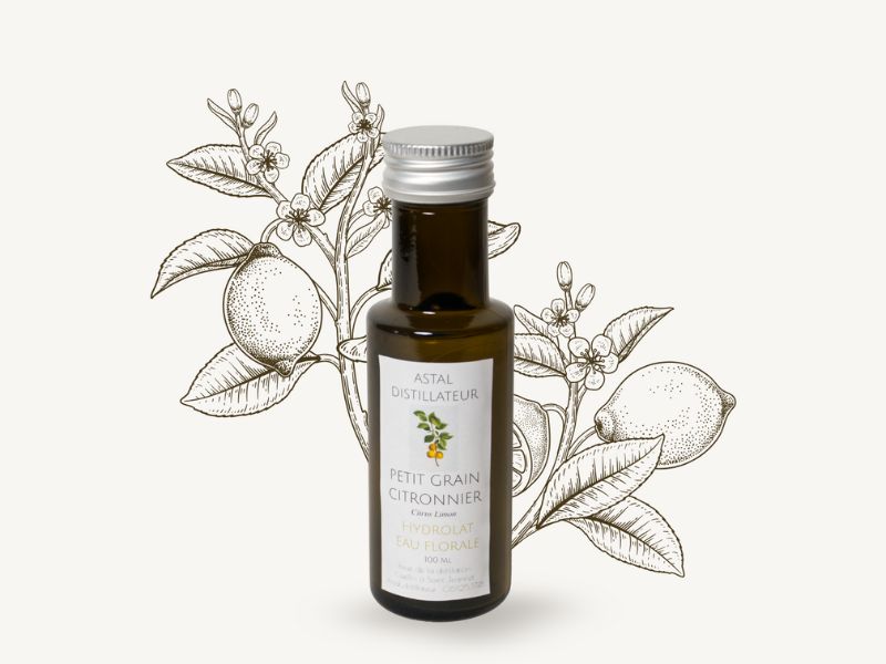 Hydrolat de Petit grain Citronnier 1 Bouteille d'hydrolat de petit grain citronnier